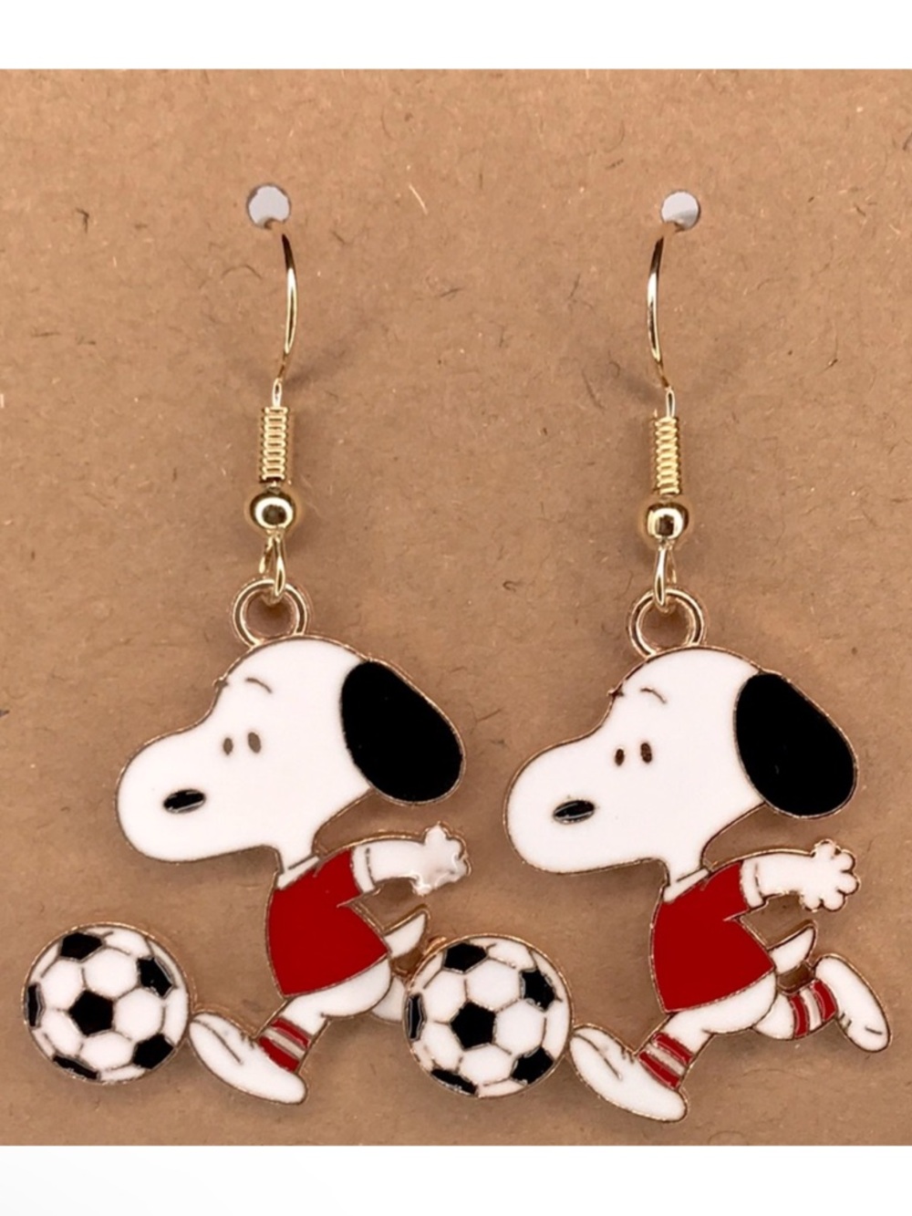 Snoopy Peanuts Soccer Earrings Fashion Jewelry